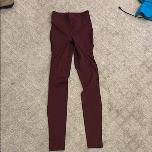 Maroon High-Waisted Leggings